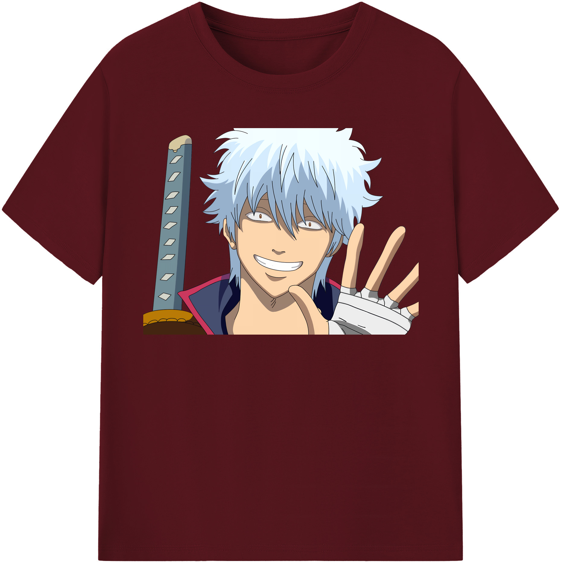 （画像用） ぎんたま 坂田銀時（さかたぎんとき） 神楽 志村新八（しむら しんぱち） GINTAMA Sakata Gintoki Kagura Shimura Shinpachi 綿100％半袖Tシャツ（フロントプリント）